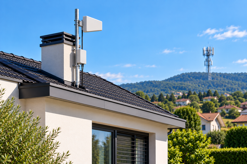Antena y solución de cobertura móvil para vivienda
