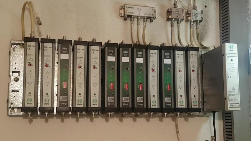 Cabecera profesional de amplificación TDT con módulos monocanal